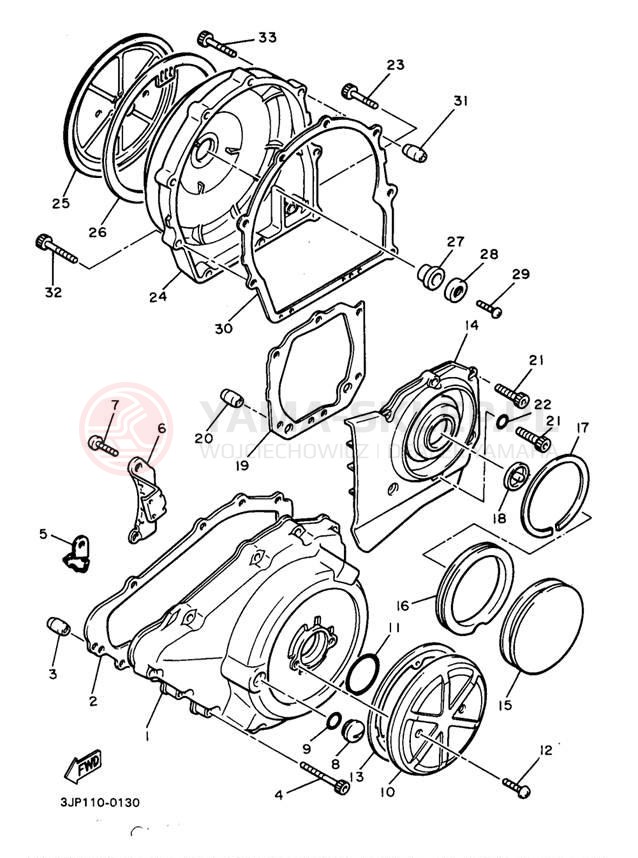 Schemat "Pokrywa silnika" do Yamaha V-MAX 1200 VMX12JC/VMX12J