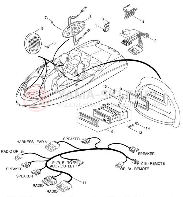 Schemat "Nagłośnienie" do Yamaha LS2000 LST1200Y