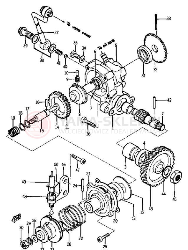 Schemat "Pompa olejowa" do Yamaha YA6