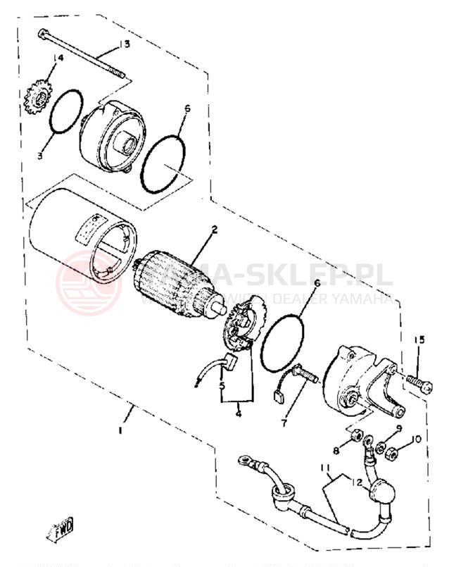 Schemat "rozrusznik" do Yamaha SR250J
