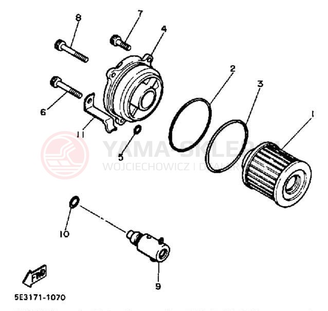 Schemat "Filtr oleju" do Yamaha VIRAGO 700 XV700L/XV700LC