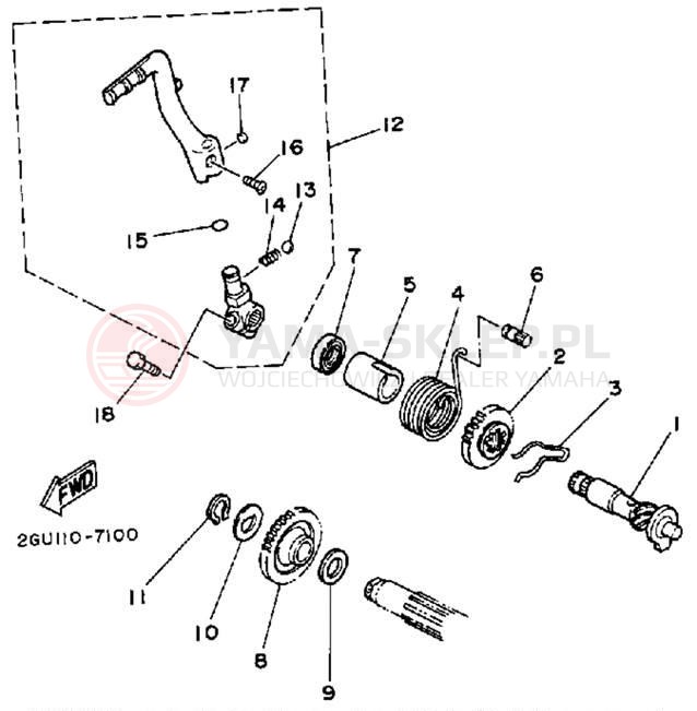 Schemat "rozrusznik" do Yamaha BANSHEE YFZ350A