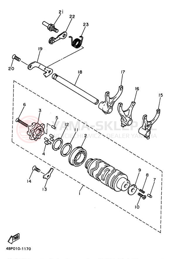 Schemat "Wodziki, automat" do Yamaha SECA II XJ600SJ/XJ600SJC