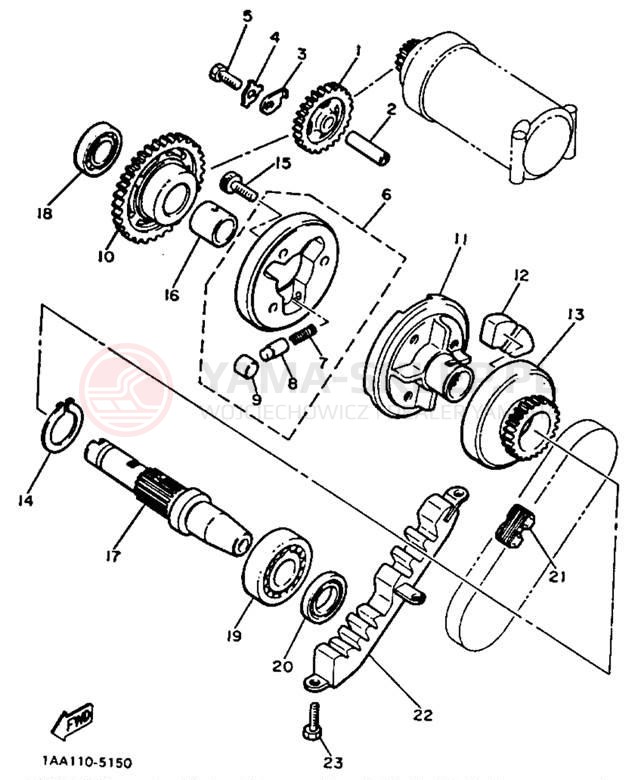 Schemat "rozrusznik" do Yamaha MAXIM X XJ700XNC/XJ700XN