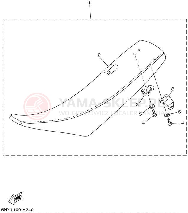 Schemat "siedzenie" do Yamaha YZ250 YZ250P