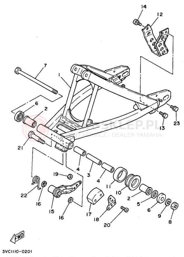 Schemat "wahacz" do Yamaha RT180E