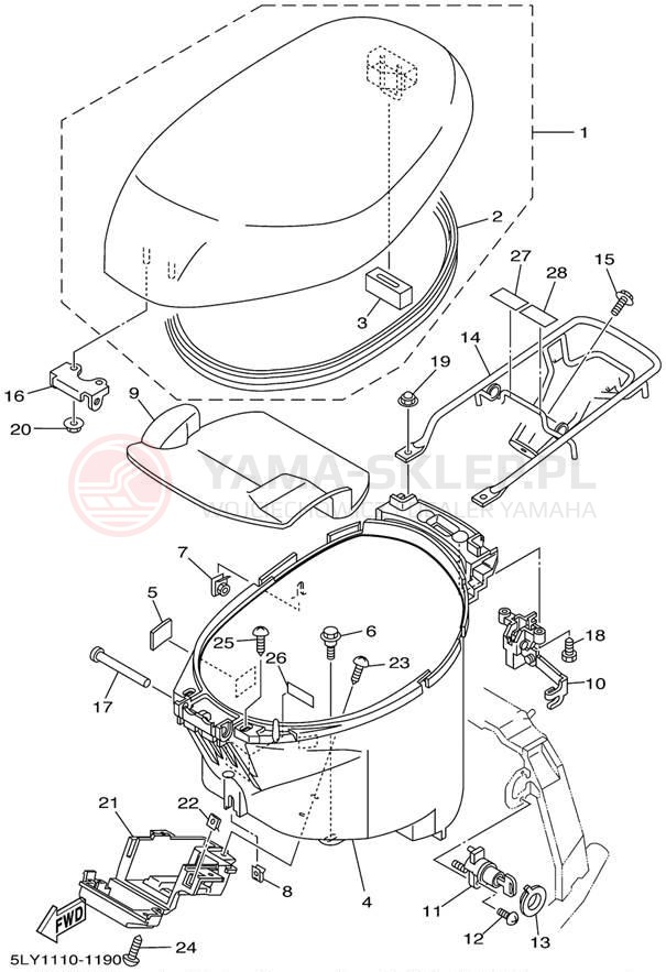 Schemat "siedzenie" do Yamaha VINO YJ50RN
