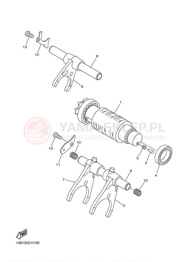 Schemat "Wodziki, automat" do Yamaha YZFR1 LE YZFR1LEZ/YZFR1LEZC