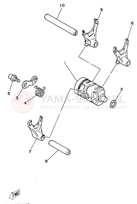 Schemat "Wodziki, automat" do Yamaha YZ250D1