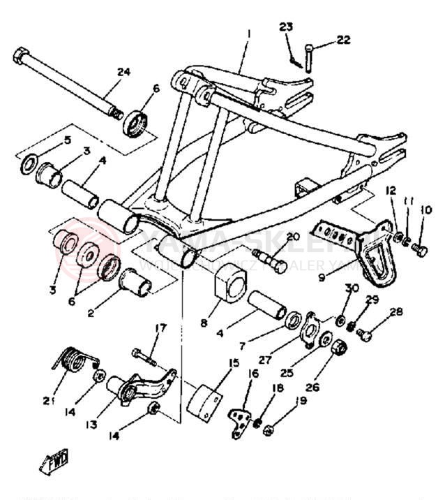 Schemat "wahacz" do Yamaha TT250H