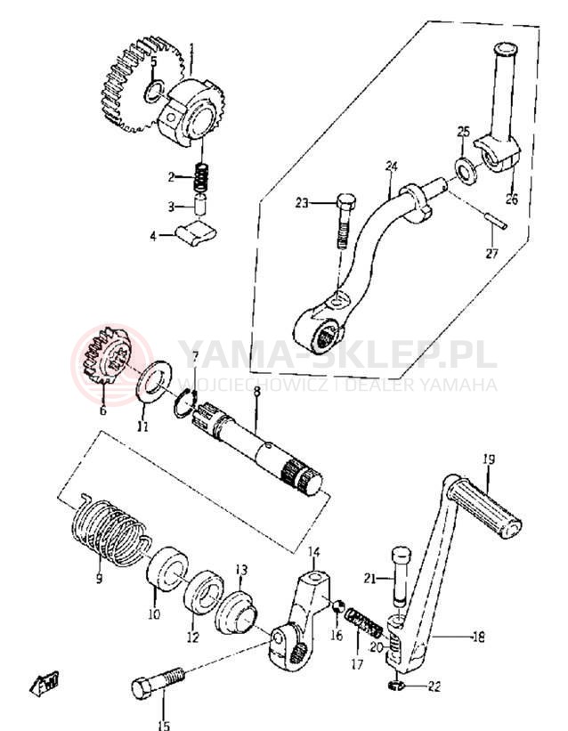 Schemat "kopniak" do Yamaha YDS5/YM2C