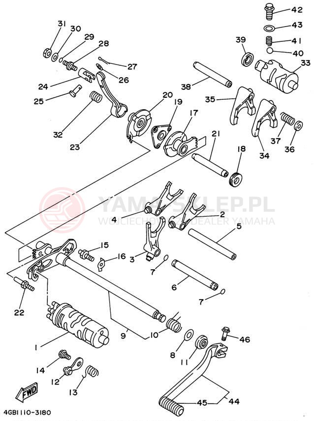 Schemat "Wodziki, automat" do Yamaha KODIAK 4WD YFM400FWG_