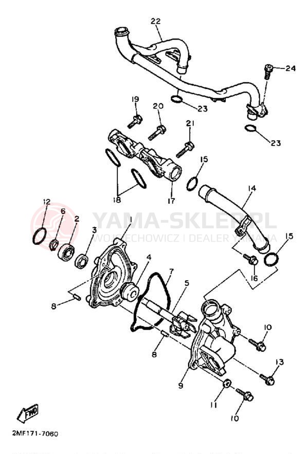 Schemat "Pompa wody" do Yamaha FZ700TC/FZ700T