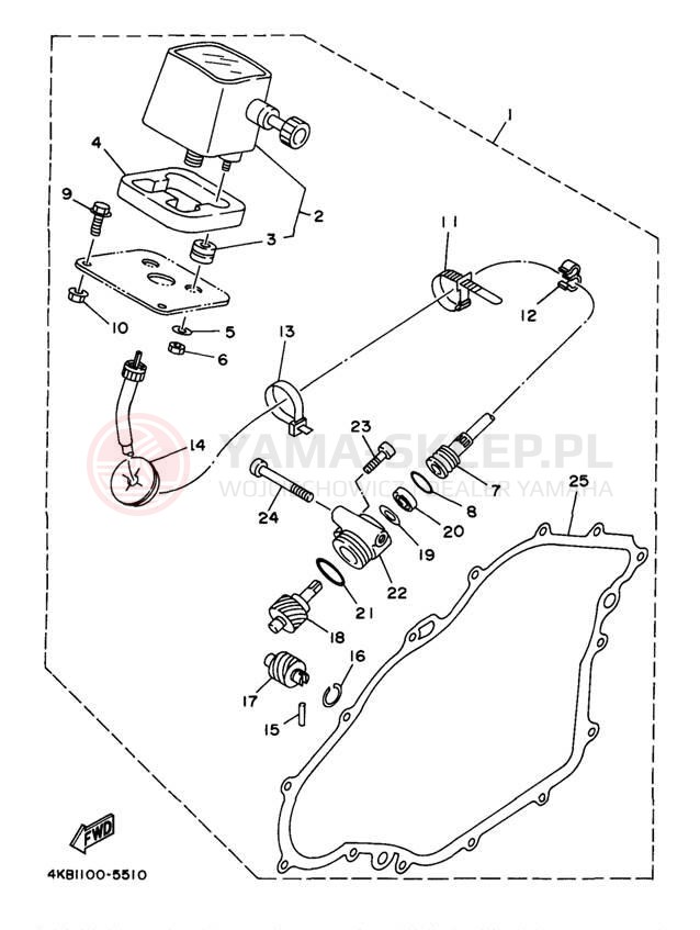Schemat "licznik" do Yamaha WOLVERINE YFM35FXK