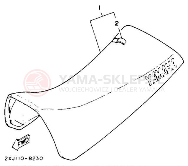 Schemat "siedzenie" do Yamaha BLASTER YFS200E