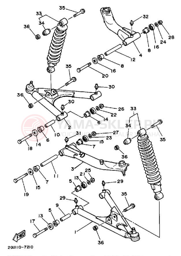 Schemat "Koło przód" do Yamaha YFZ350T