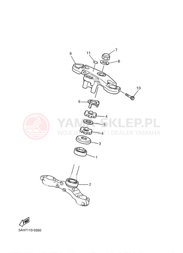 Schemat "Półki zawieszenia" do Yamaha YZF600R YZF600RT/YZF600RTC