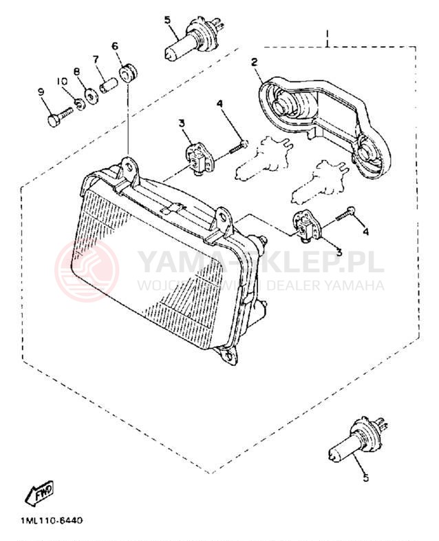 Schemat "Lampa przód" do Yamaha FZ750SC/FZ750S