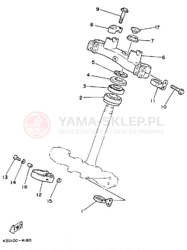 Schemat "Półki zawieszenia" do Yamaha IT200S