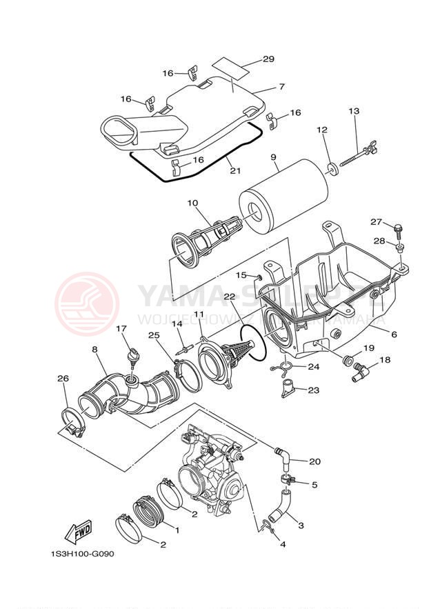 Schemat "Wtrysk paliwa" do Yamaha RAPTOR 700 YFM70RXGY/YFM70RXL