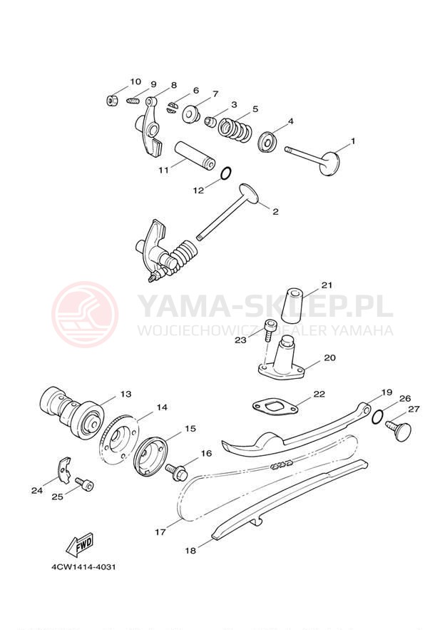 Schemat "zawory" do Yamaha VINO 125 YJ125W