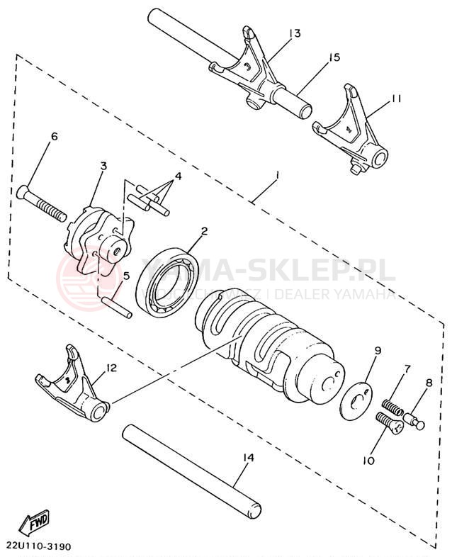 Schemat "Wodziki, automat" do Yamaha VIRAGO 535 XV535LC/XV535L