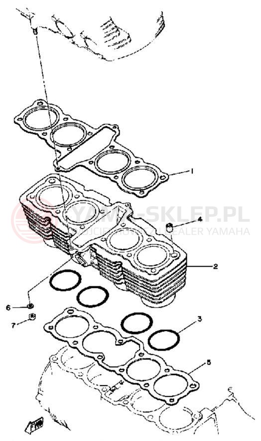 Schemat "cylinder" do Yamaha XS1100H