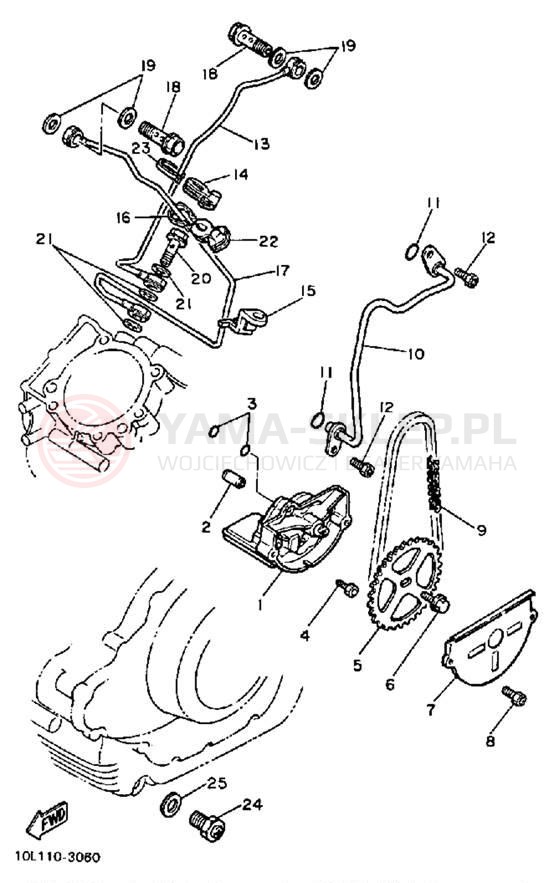 Schemat "Pompa olejowa" do Yamaha VIRAGO 1000 XV1000LC/XV1000L