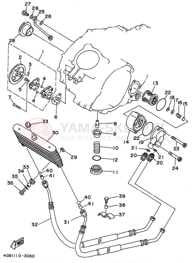 Schemat "Pompa olejowa" do Yamaha KODIAK 4WD YFM400FWG