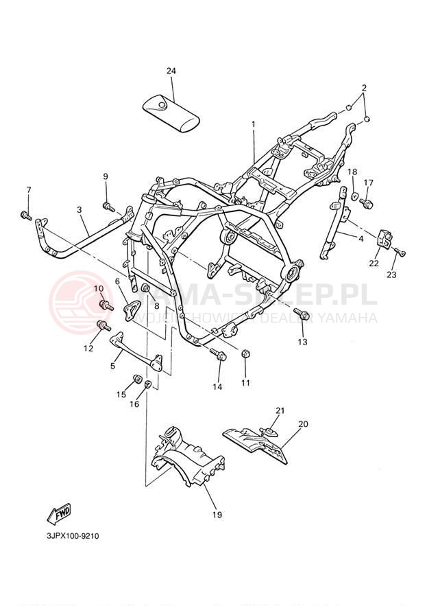 Schemat "rama" do Yamaha V-MAX VMX12TC/VMX12T