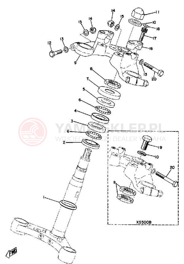 Schemat "Półki zawieszenia" do Yamaha TX500