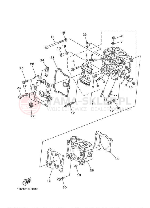 Schemat "cylinder" do Yamaha MORPHOUS CP250W