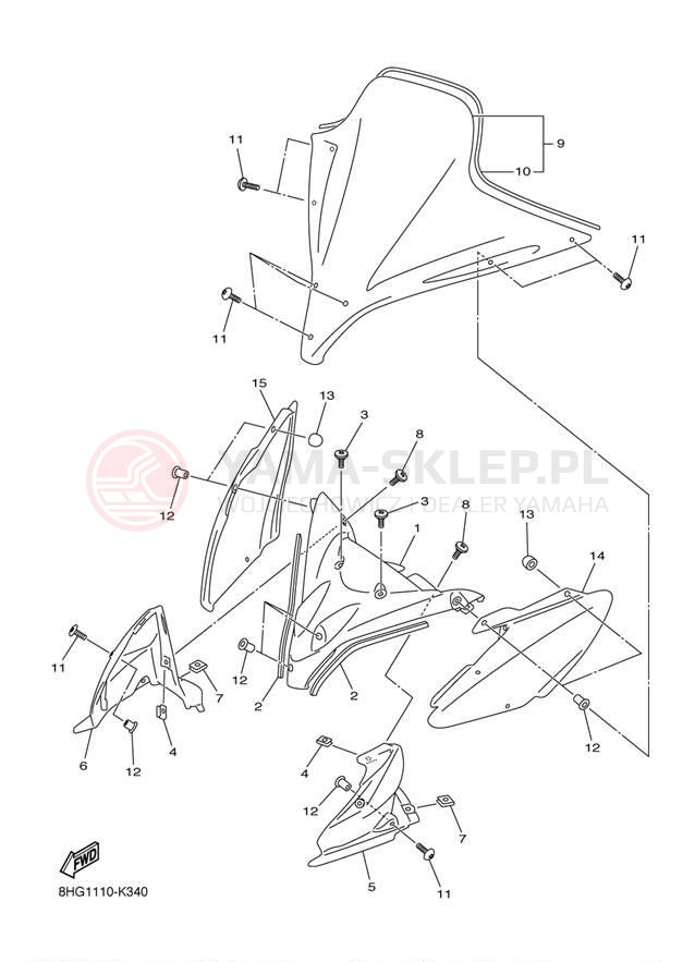 Schemat "Szyba" do Yamaha APEX SE RX10PSER/RX10PSEL
