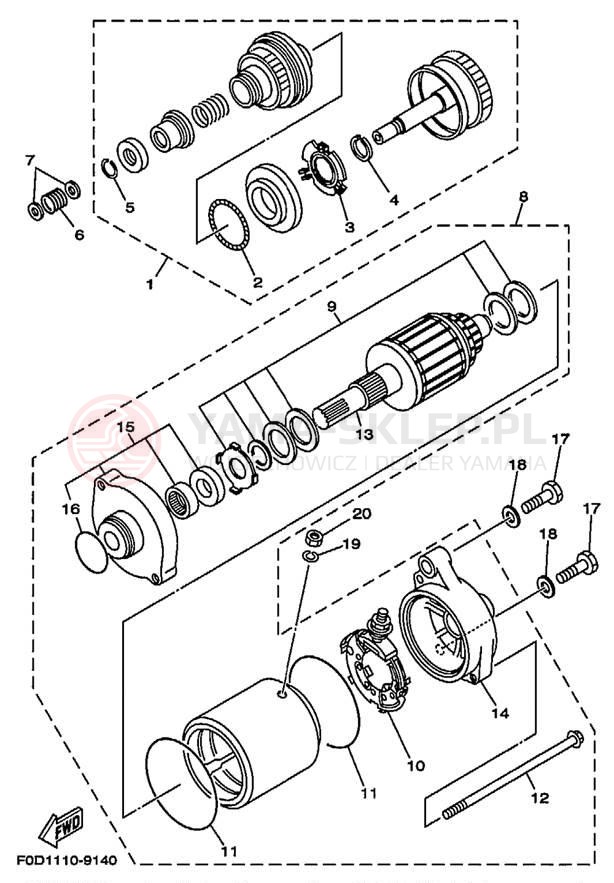 Schemat "rozrusznik" do Yamaha XR1800 XRT1200Z
