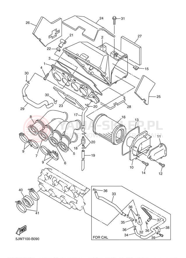 Schemat "Wtrysk paliwa" do Yamaha FJR1300 FJR1300S/FJR1300SC