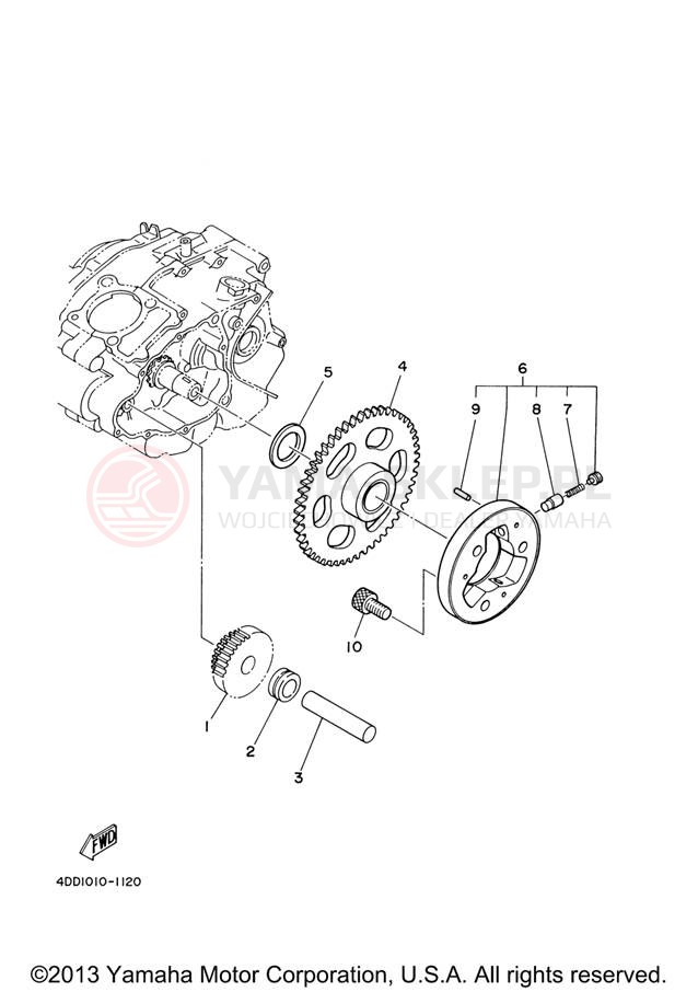 Schemat "rozrusznik" do Yamaha TW200 TW200V/TW200VC