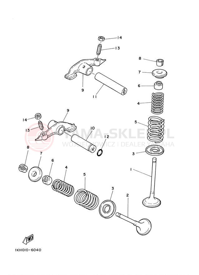 Schemat "zawory" do Yamaha TTR230 TTR230X