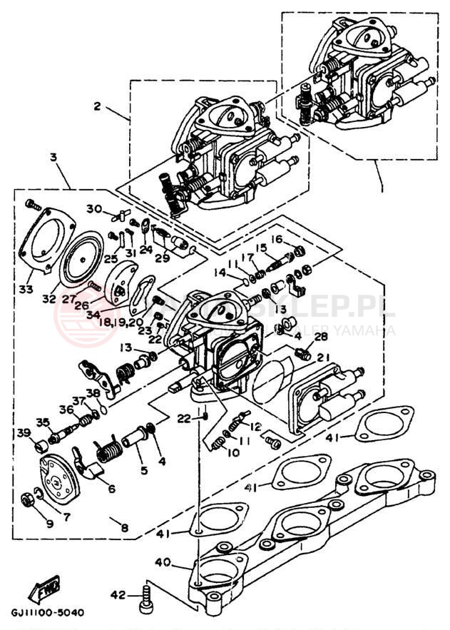 Schemat "Gaźnik" do Yamaha EXCITER EXT1100U