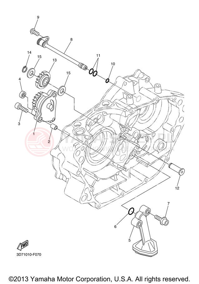 Schemat "Pompa olejowa" do Yamaha WR250X WR25XXL/WR25XXCL