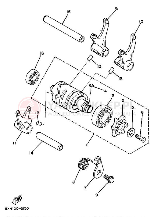 Schemat "Wodziki, automat" do Yamaha YZ100J