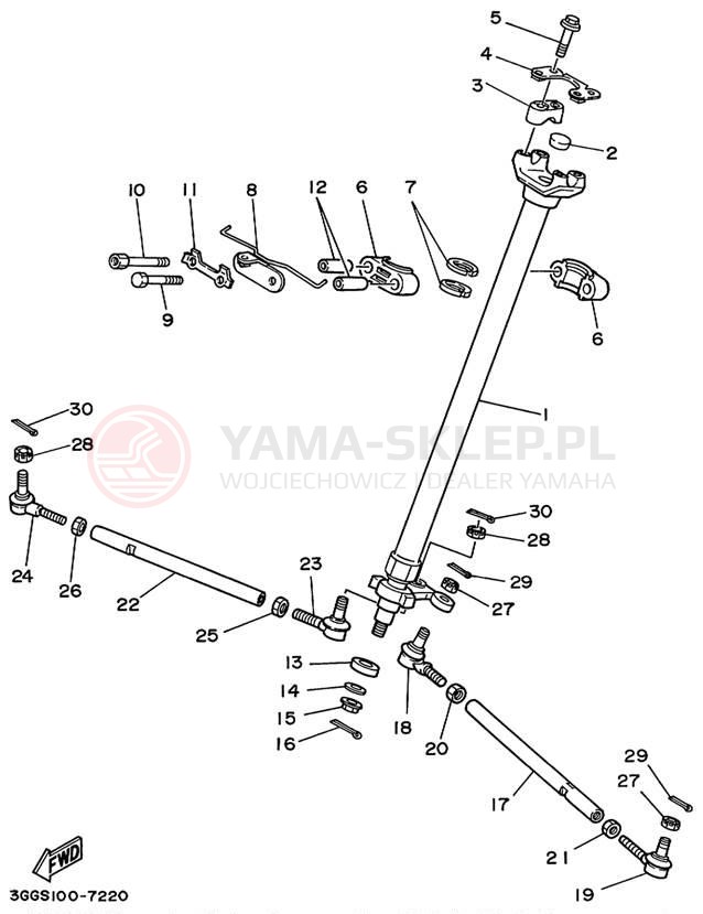 Schemat "Półki zawieszenia" do Yamaha BANSHEE YFZ350L