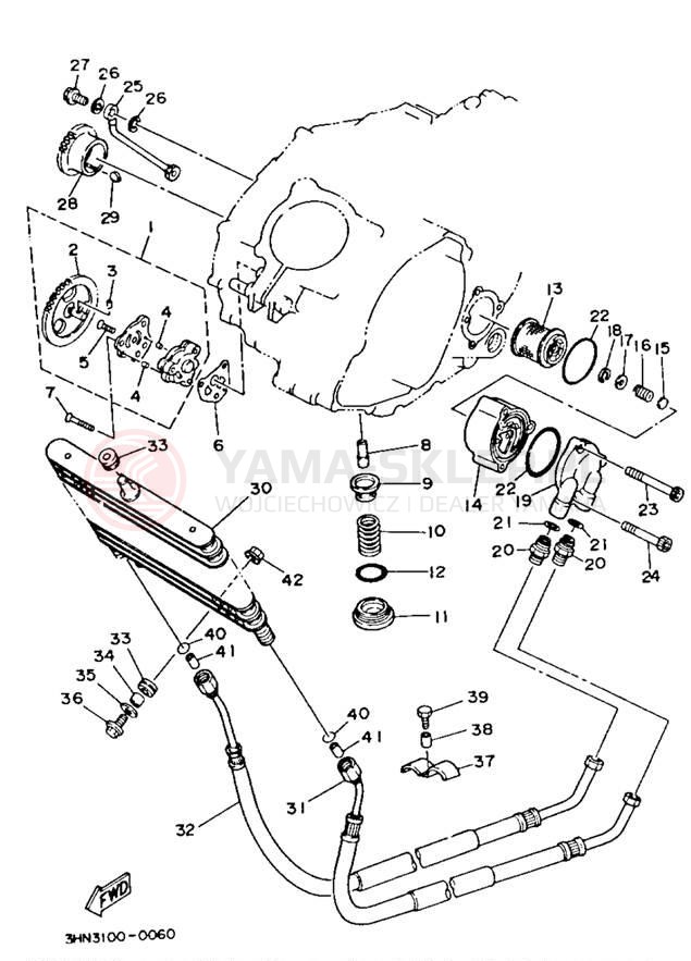 Schemat "Pompa olejowa" do Yamaha BIG BEAR 4WD YFM350FWB