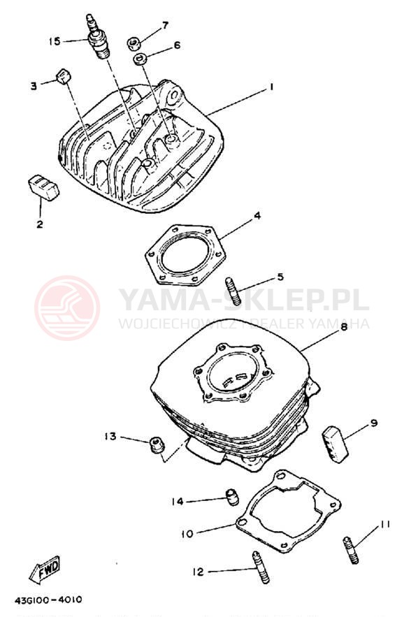 Schemat "cylinder" do Yamaha IT200S