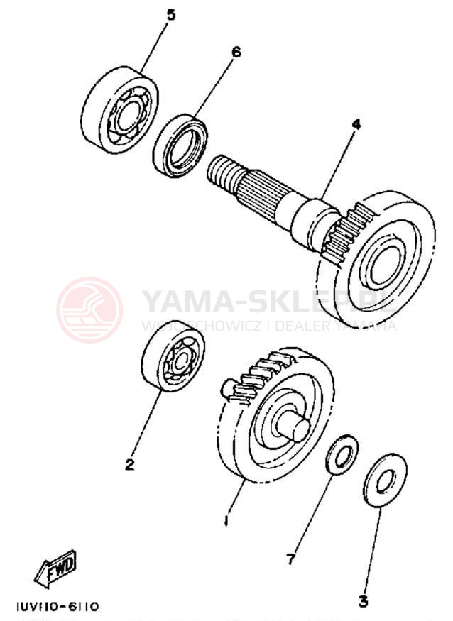 Schemat "Skrzynia biegów " do Yamaha CE50ET