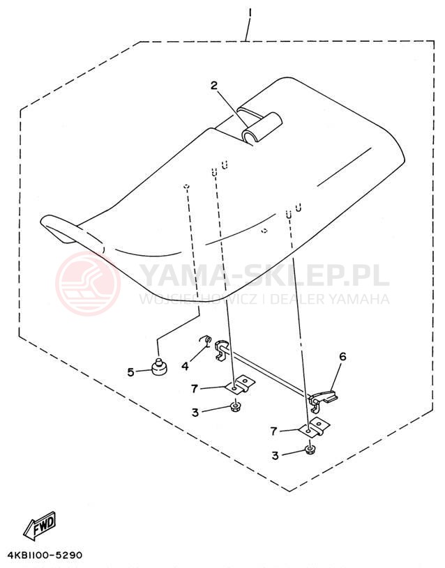 Schemat "siedzenie" do Yamaha WOLVERINE 4WD YFM350FXH_