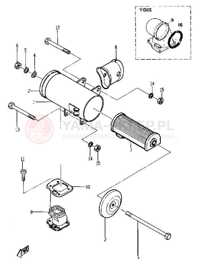 Schemat "Filtr powietrza" do Yamaha YG5S