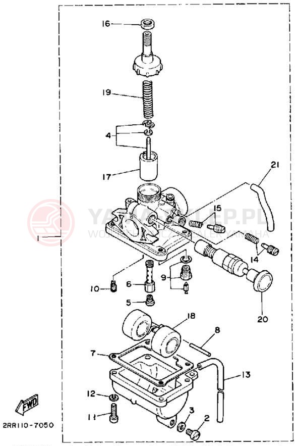 Schemat "Gaźnik" do Yamaha YSR50A