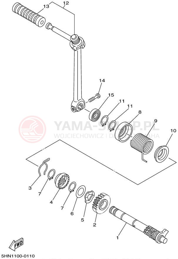 Schemat "rozrusznik" do Yamaha TTR90 TTR90P
