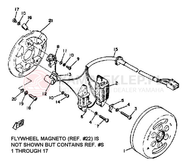 Schemat "Układ zapłonowy" do Yamaha DT360A/DT250A
