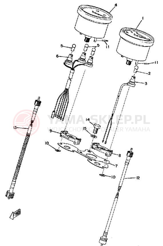 Schemat "Przędkościomierz" do Yamaha LS2